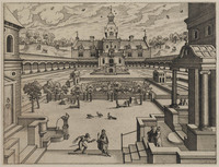 TvB G 0557
<br/>
Brief aan de koning (uit een serie van 16 "landschappen")
<br/>
<em>Cock, Hieronymus (1510 - 1570)</em>